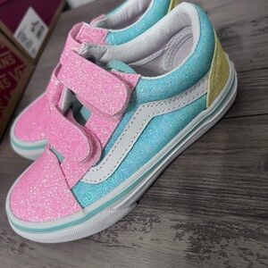 Vans Kids Sparkle Sneakers - Pink, Blue, Yellow